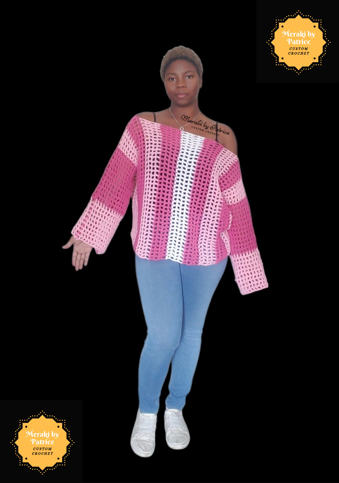Pink Mesh Off the Shoulder Top