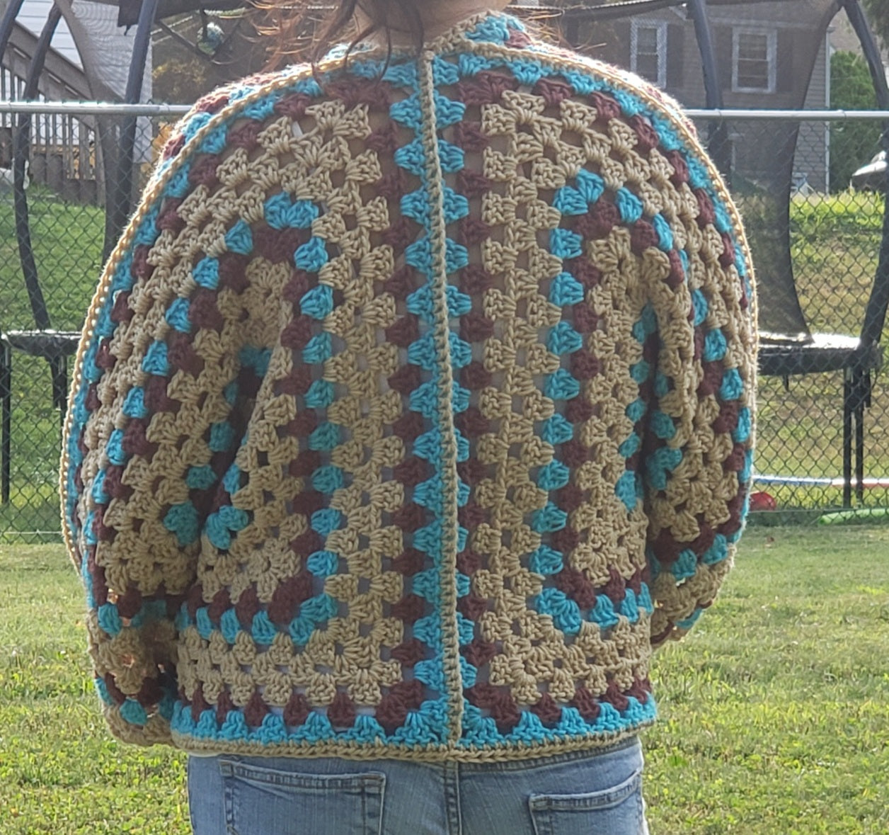 Tan Multicolor Cardigan