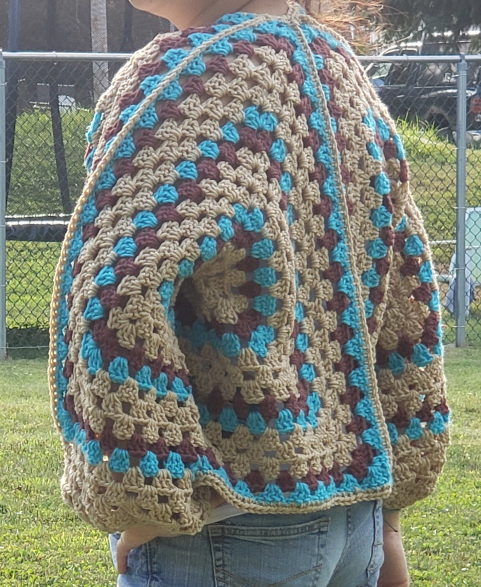 Tan Multicolor Cardigan