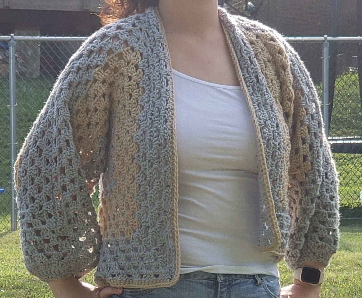 Grey & Nude Cardigan