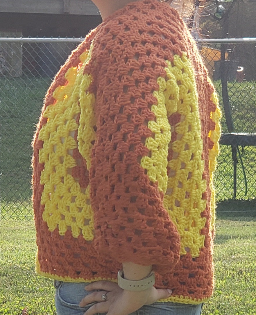 Yellow & Orange Cardigan