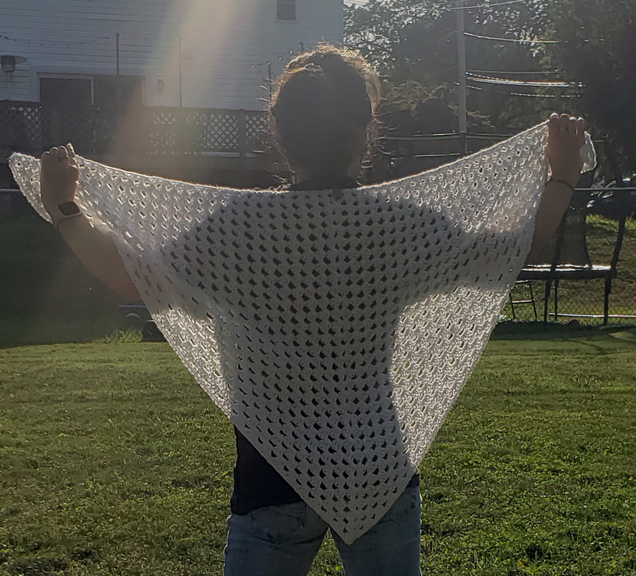 White Glitter Shawl/Scarf