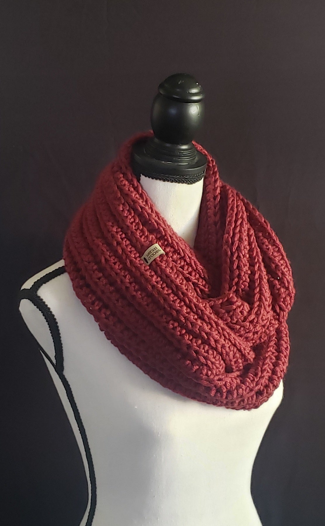 Chunky Wine Infinity Scarf