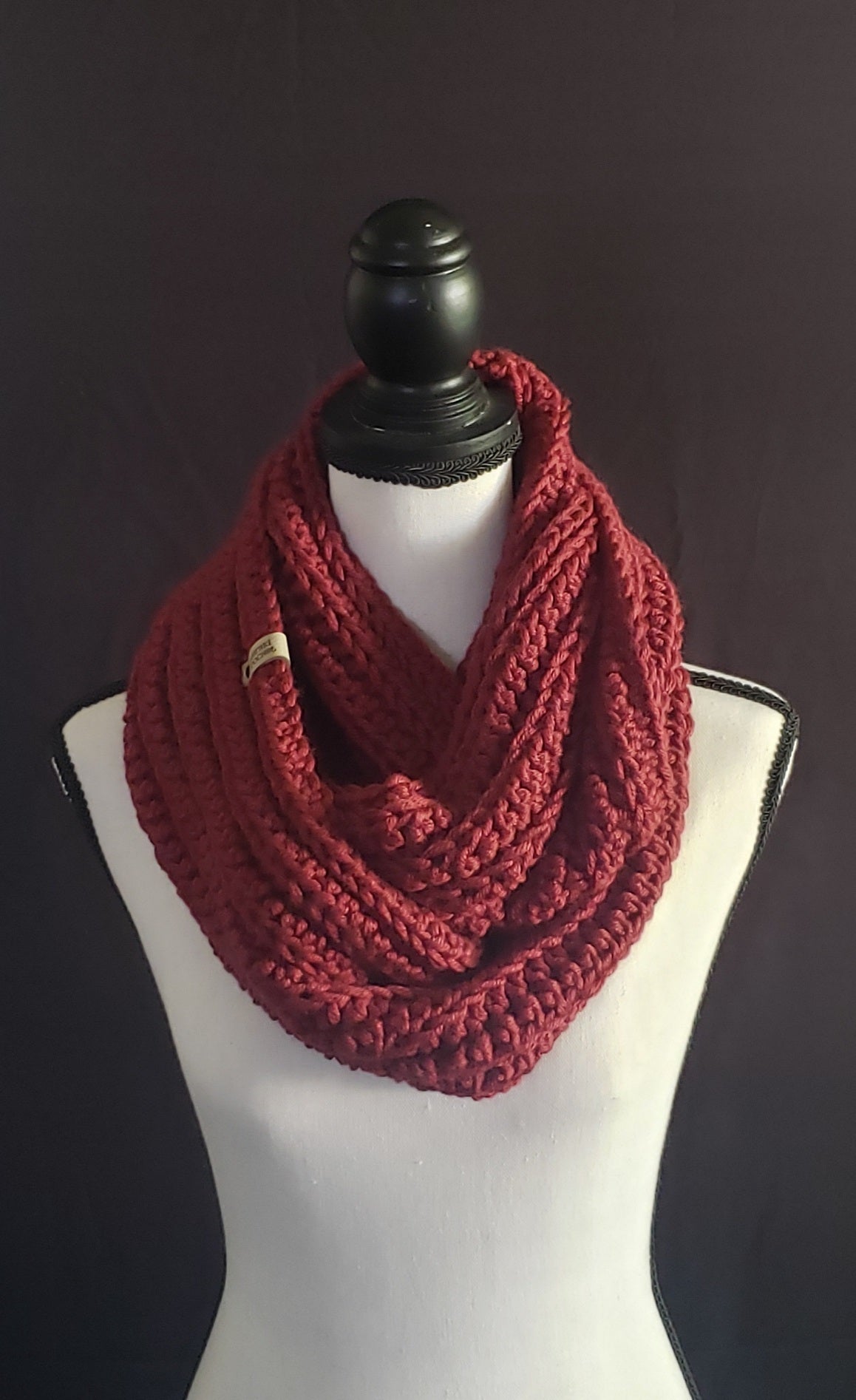 Chunky Wine Infinity Scarf