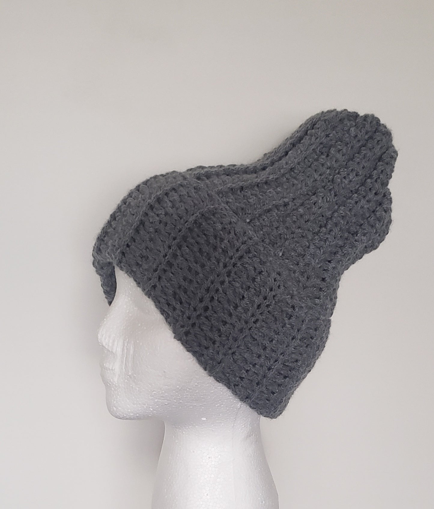 Grey Knit-like Hat