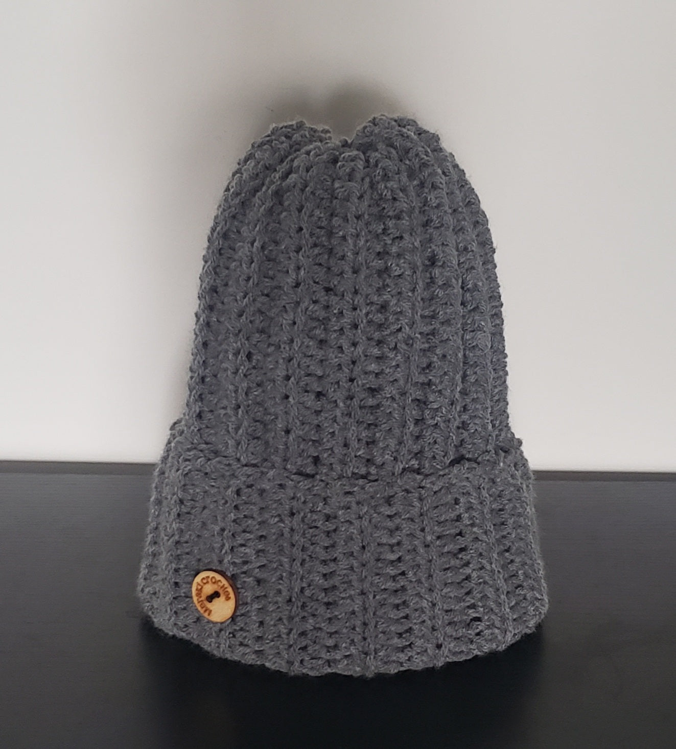 Grey Knit-like Hat