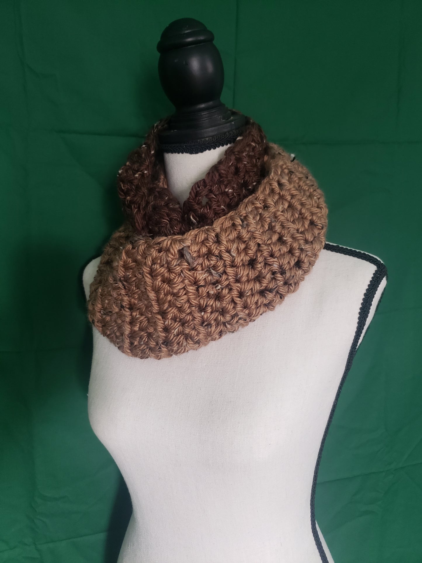 Double Brown Infinity Scarf