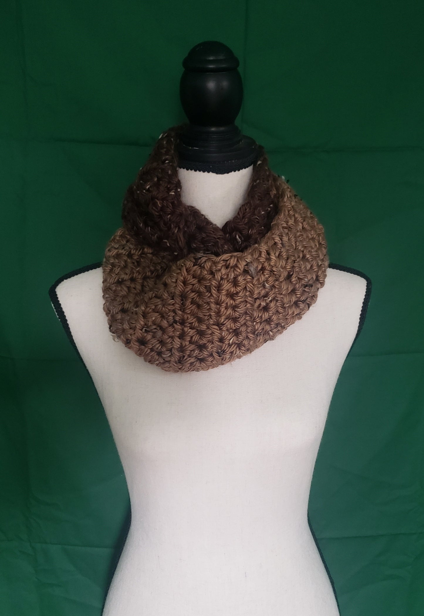 Double Brown Infinity Scarf