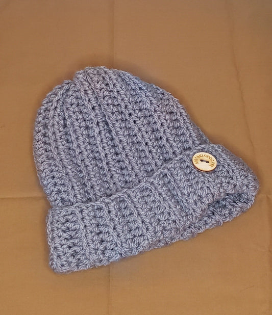 Silver Knit-like Hat